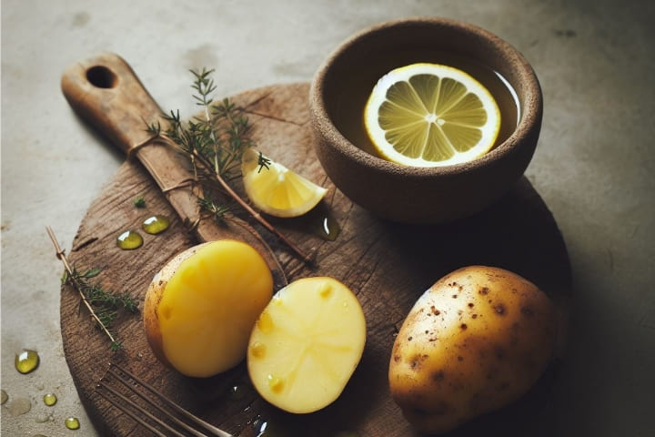 potato and lemon juice benefits on face