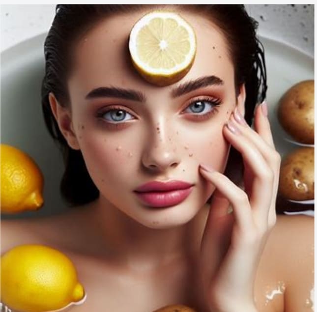 potato and lemon juice face mask
