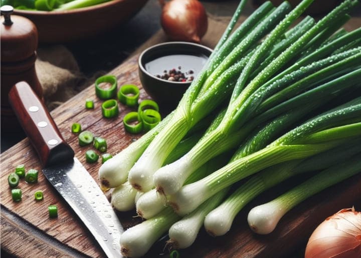 what are the benefits of green onion leaves