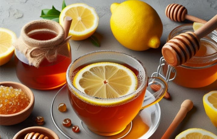 health benefits of drinking honey lemon tea at night