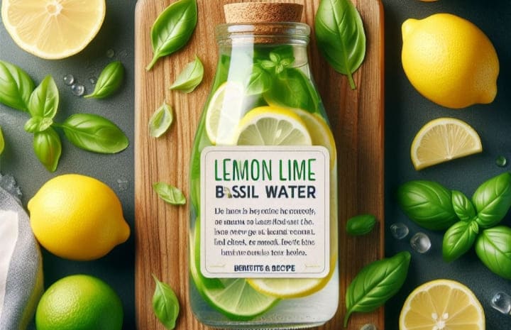 Lemon Lime Basil Water benefits, Nutrition & Recipe
