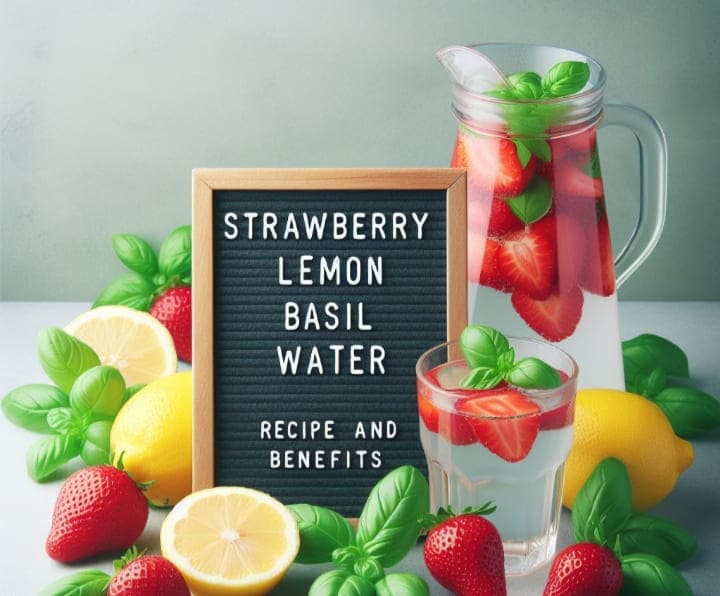 Strawberry Lemon Basil Water: 10 Health Benefit & Recipe