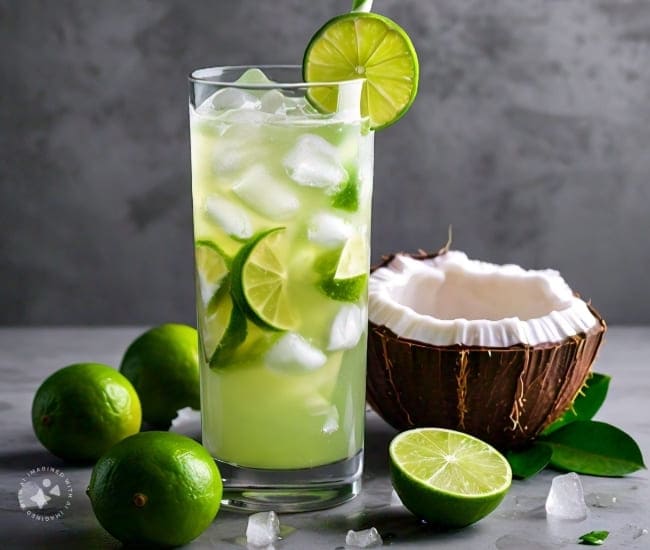 How to Make Coconut Lime Water